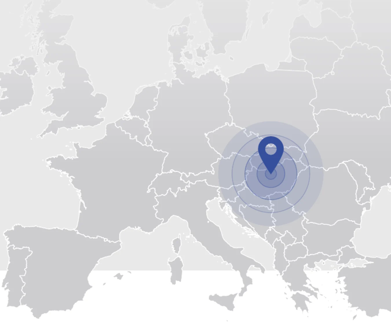 European map showing Biatorbágy in Hungary