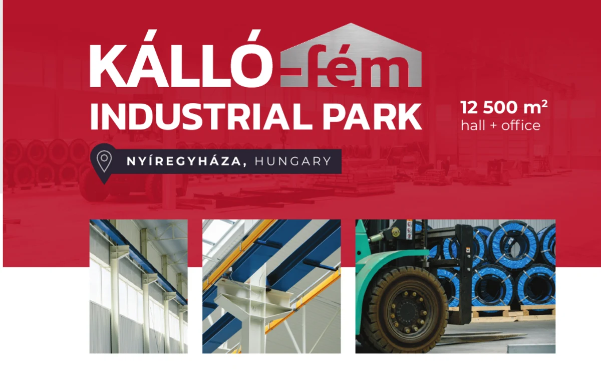 KÁLLÓ-fém Industrial Park Nyíregyháza card from the brochure
